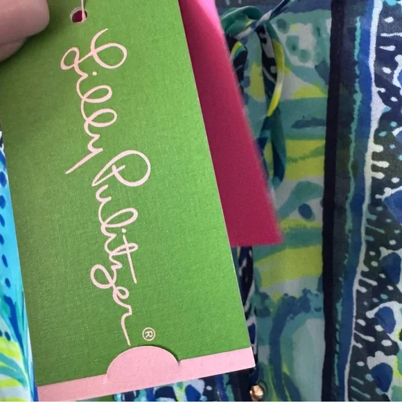Lilly Pulitzer Anya Bright Navy Kimono